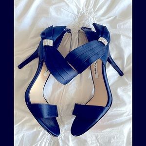 Nina Blue Satin Formal Heels